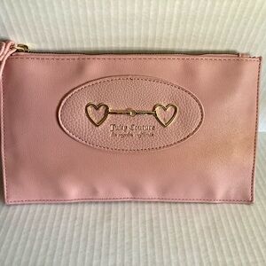 Juicy Couture Blush Pink Wristlet with Gold Accents